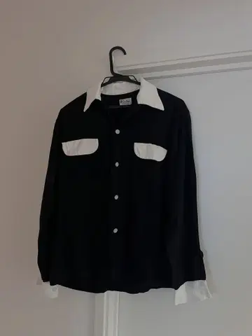 빈티지 셔츠 50s 60s 빈티지 셔츠 블랙 화이트 빈티지