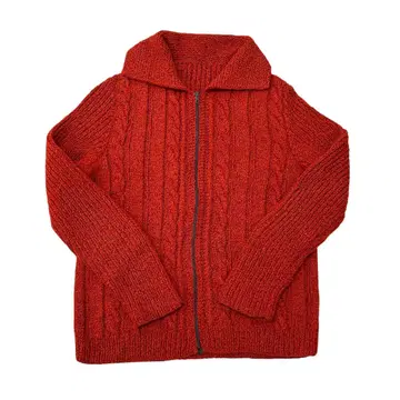 70s 80s fisherman full zip cardigan OPTI