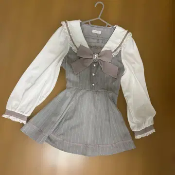 LIZLISA 세일러 카라 셋업 그레이 긴팔