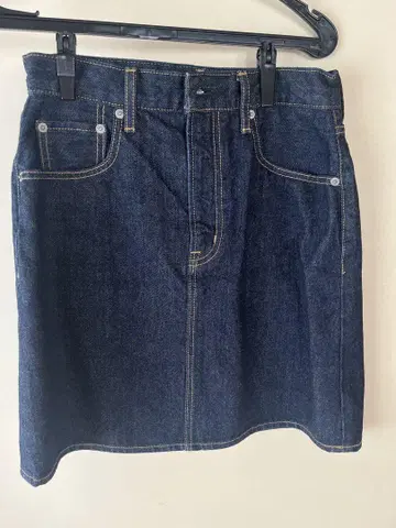 MOUSSY 다크 블루 데님 미니 스커트