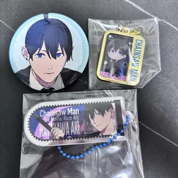 체인소 맨 하야카와 아키 세트 빅카메라 키링 캔 배지 극장판