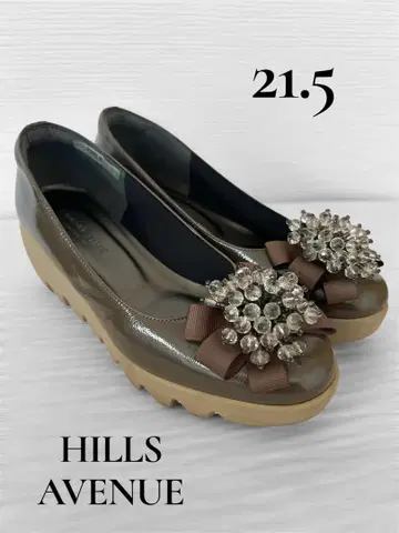 힐즈아베뉴 펌프스 비쥬 웨이브 밑창 리본 23cm