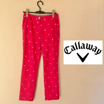 Callaway 캘러웨이 골프 패턴 팬츠 핑크 여성용