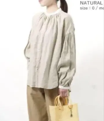 내추럴 백개더 긴팔 셔츠 사이즈 0