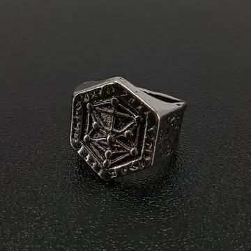 빈티지 각인 조각 실버 반지 14호