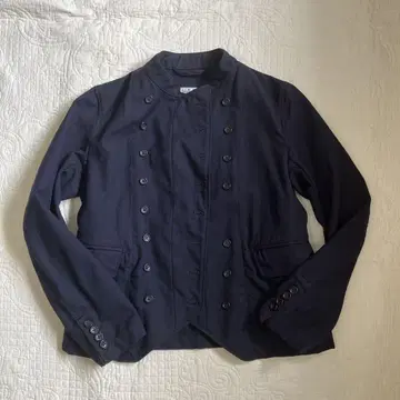 ENGINEERED GARMENTS 네이비 노카라 자켓 더블 버튼