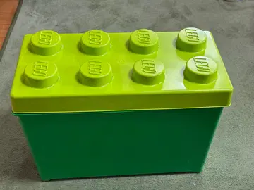 LEGO 큰 그린 수납 박스 및 블록
