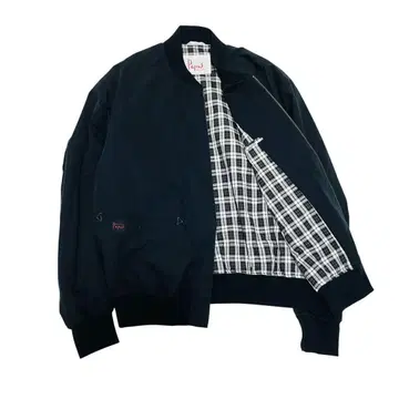 파파스 블루종 커버올 네이비 로고 체크 L ~ XL 상당