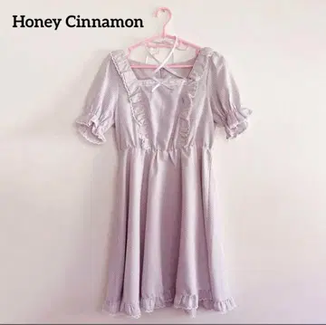 Honey Cinnamon 반팔 미니 원피스