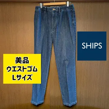 SHIPS 데님 테이퍼드 L 사이즈 허리밴딩