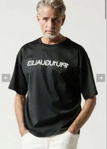 1piuluguale3 113 MIRROR BIG TEE [BLACK]