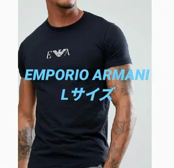 [새상품] EMPORIO ARMANI 블랙 크루넥 티셔츠 L 사이즈