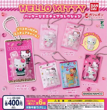 HELLO KITTY 패키지 미니어처 컬렉션 6개 세트