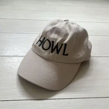 HOWL 자수 베이지 캡