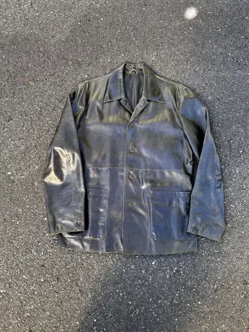 TORNADO MART 빈티지 가죽 자켓 그린