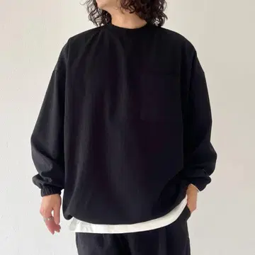 natto premium slab pullover / black