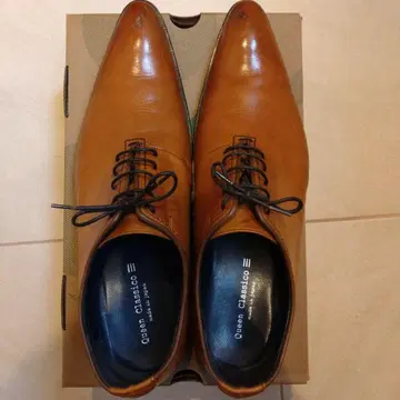 Queen Classico 브라운 카멜 드레스 신발 27.5cm