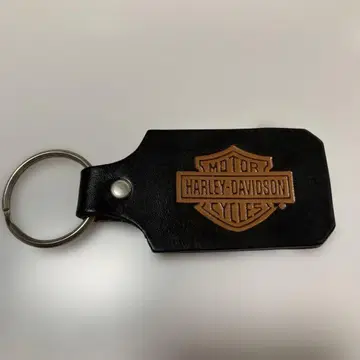 Harley-Davidson 가죽 키링 블랙 빈티지