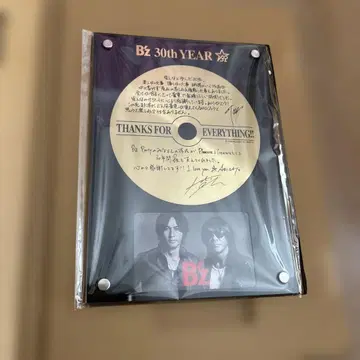 B'z 30th YEAR 기념 플레이트 사인 포함
