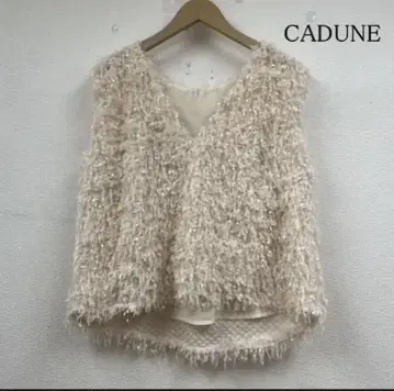 CADUNE 프린지 베스트 사이즈 38 베이지