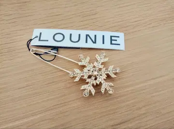LOUNIE 눈꽃송이 브로치 골드