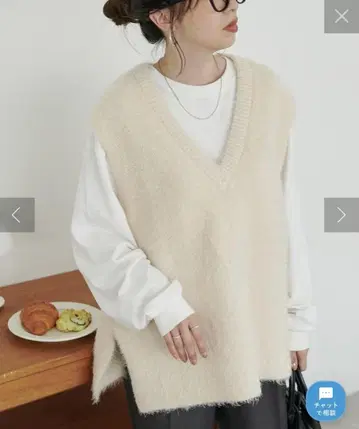 디스코트 페더얀 튜닉 베스트 아이보리