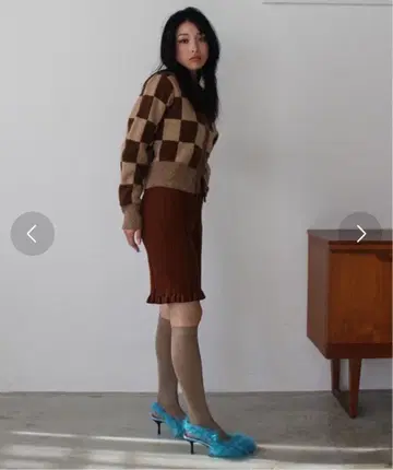 sanself 블록 체크 가디건
