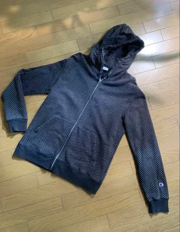 챔피온 도트 무늬 집업 후드티 XL 챔피온 후드티