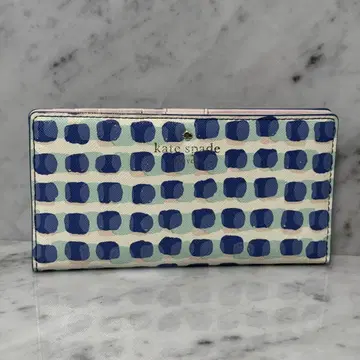 kate spade 케이트 스페이드 장지갑 접이식 지갑 도트 블루