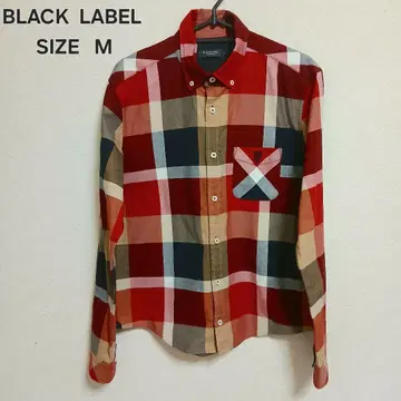 BLACK LABEL 블랙 라벨 체크 무늬 긴팔 셔츠 M 사이즈