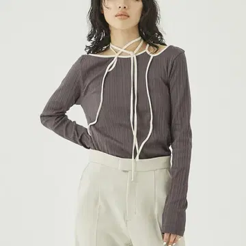 리브 다크 퍼플 긴팔 T셔츠