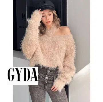 GYDA 2WAY 샤기 초커 니트탑