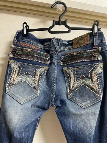 RED PEPPER 청바지 size27 부츠컷 데님 W 모양 자수 포함