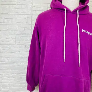patagonia 퍼플 후드티 후드 부착