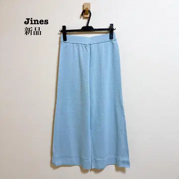 새상품 jines 니트 와이드 팬츠 스카이블루 02 루즈핏