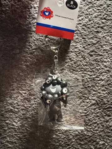 블랙 미야쿠미야쿠 PVC 입체 마스코트 스트랩 키링 키체인