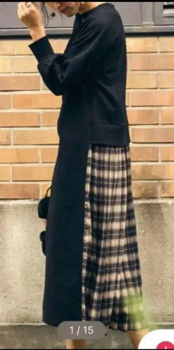 새상품급 소코라 백 도킹 플리츠 롱 원피스