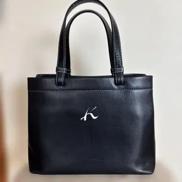 Kitamura 네이비 가죽 토트백