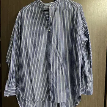 라메 스트라이프 패턴 긴팔 셔츠 사이즈 38