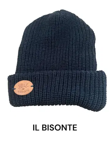 IL BISONTE 니트 모자 네이비 새상품급