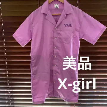 새상품급 X-girl, 엑스걸 핑크 퍼플 WARPLGOS 포켓