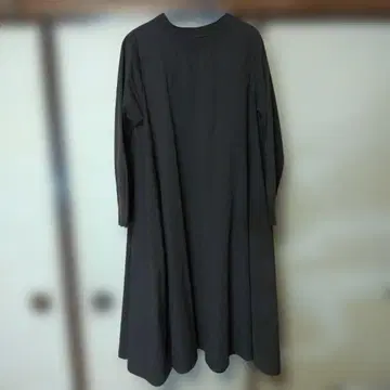 브라운 A라인 롱 원피스 긴팔
