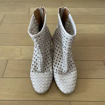 SEZANE 화이트 뜨개질 디자인 부티 35
