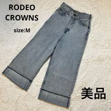 새상품급 RODEOCROWNS 와이드 데님 라이트 블루 M