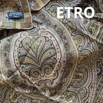 에트로 대형 숄 봄베이 실크울 페이즐리 이탈리아제 ETRO