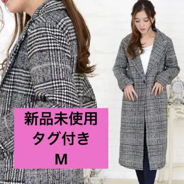 최종 가격 인하 미사용 새상품 택 포함 글렌체크 롱 코트 TORTE