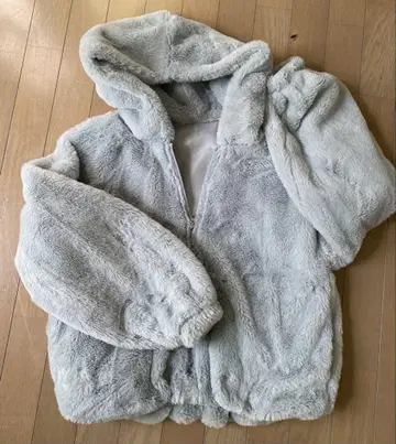 후드 부착 라이트 그레이 보아 자켓 M