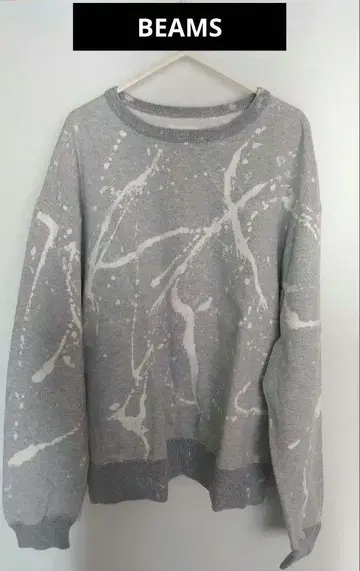 BEAMS 빔즈 블리치 페인트 크루 맨투맨 트레이닝복 남성용 M 일본제