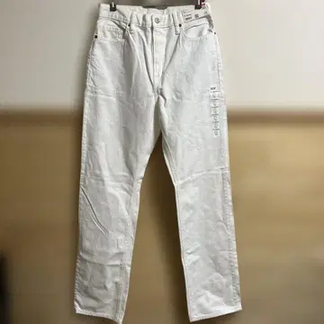 UNIQLO 스트레이트 하이라이즈 청바지 27 (화이트)