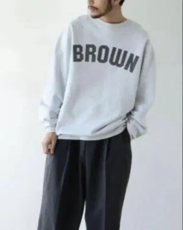 BEAMS 루즈 칼리지 맨투맨 크루